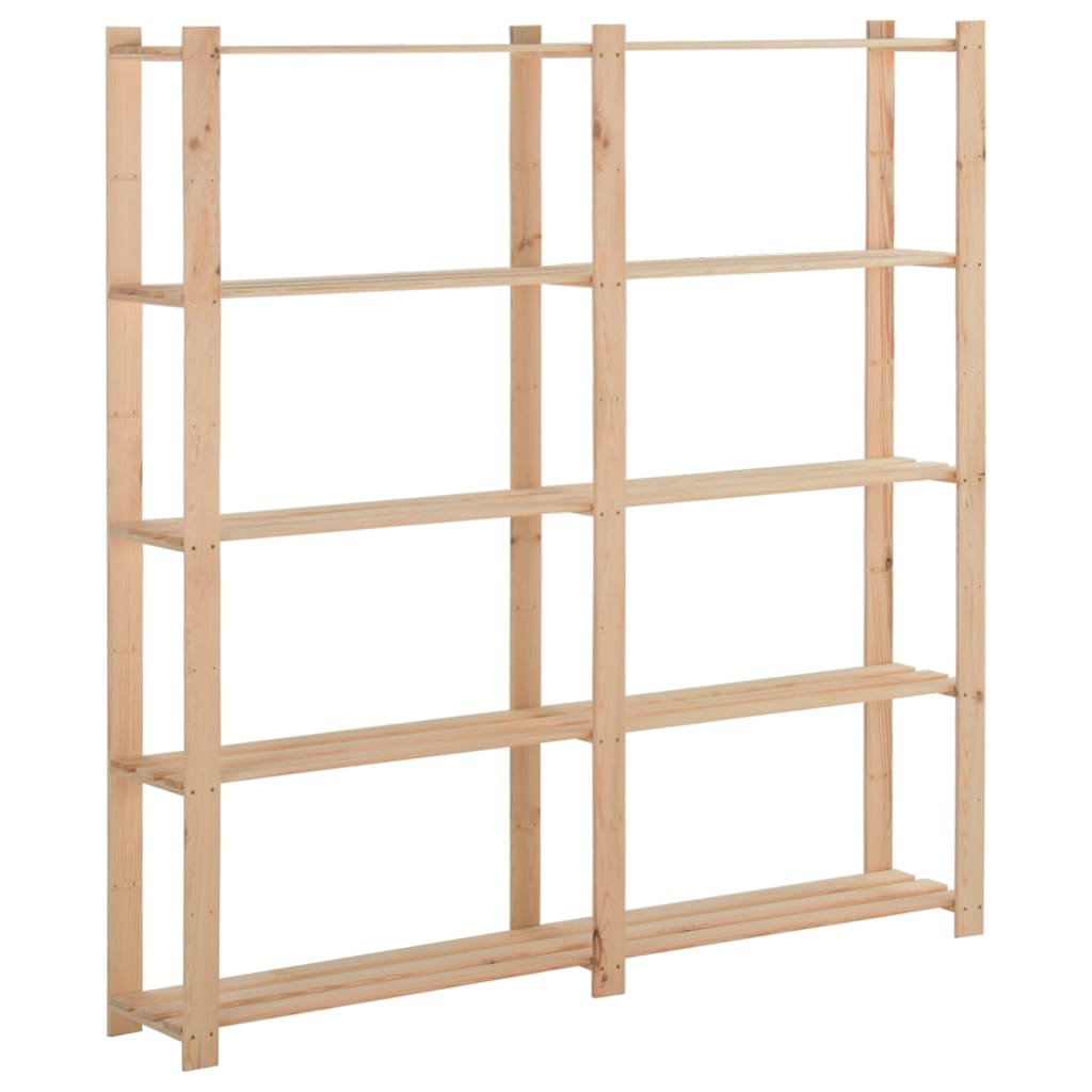   storage shelf with 5 shelves 170x28, solid pine wood