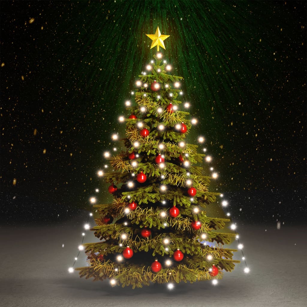   Christmas tree light net with 150 cool white LEDs, 150 cm