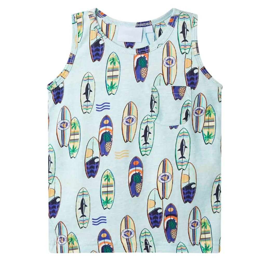 Children's tank top, light blue melange, size