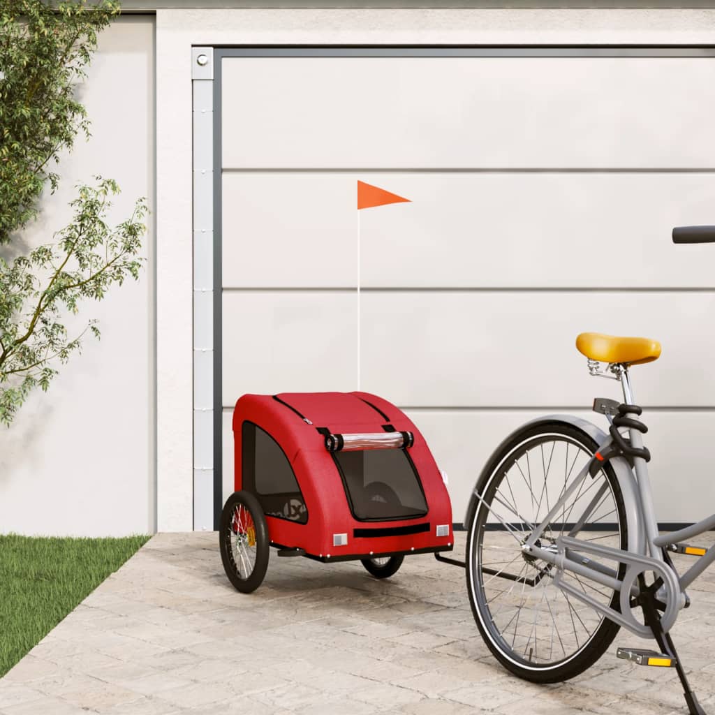bicycle trailer for dogs, Oxford fabric and iron Red - Shop at LoveMi