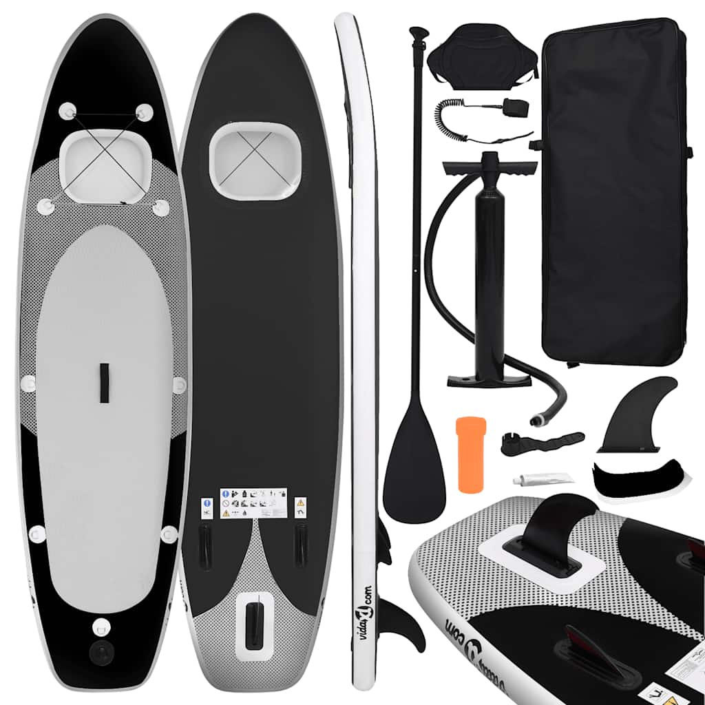 SUP Board Set Inflatable 300x   SUP Board Set Inflatable 300x – Black, 330 x 76 x 10 cm