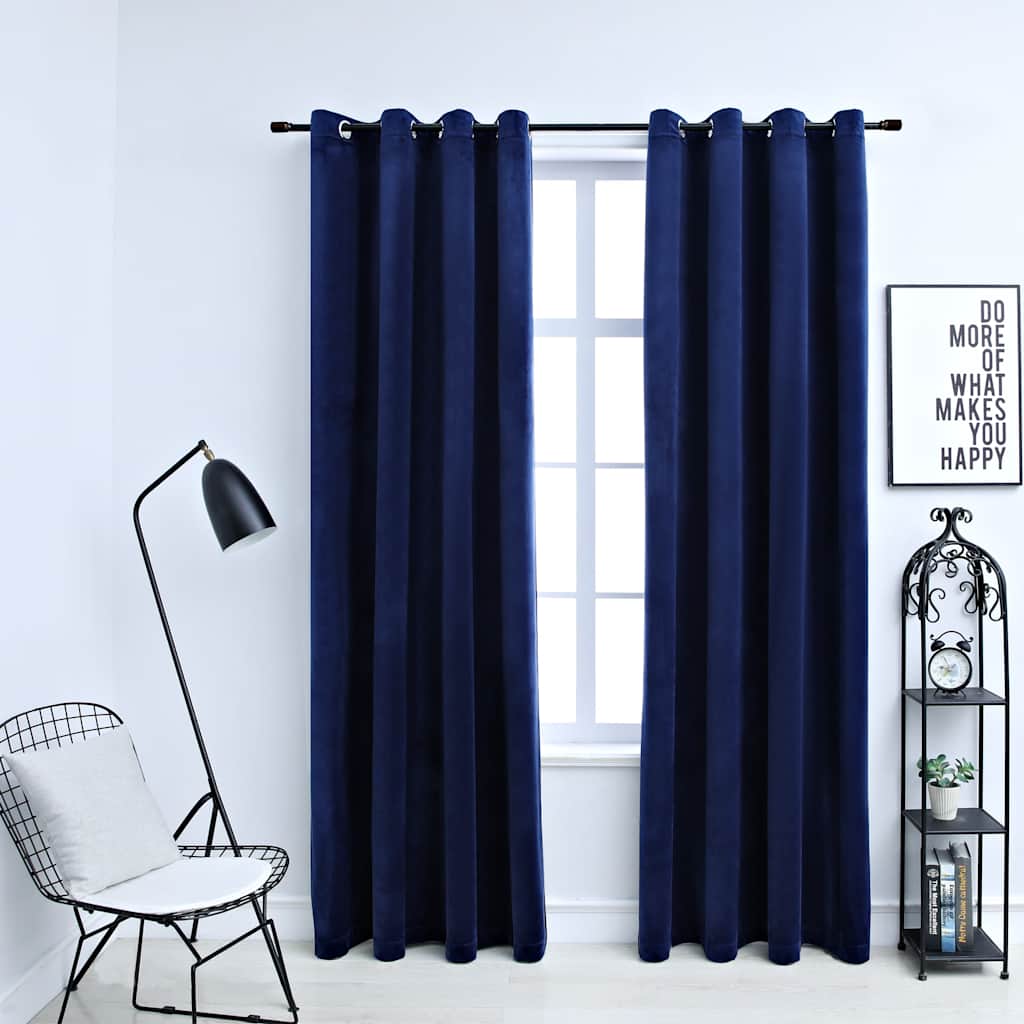 Blackout Curtains With Eyelets, 2 Pieces, Velvet, picture 7 of 7