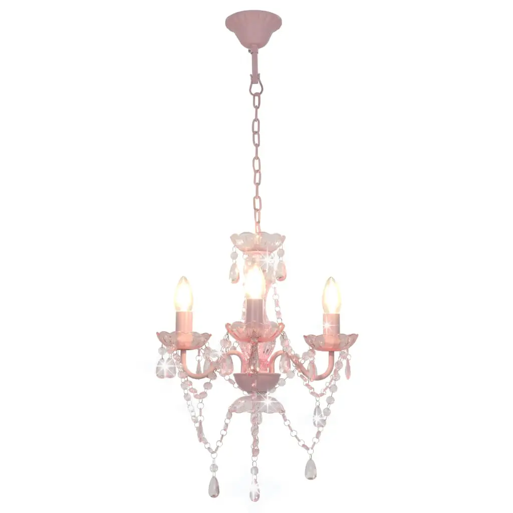 Chandelier with Pearls Round 3×E14 Chandelier