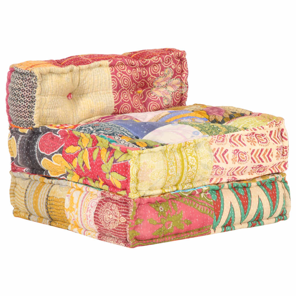   Modular Pouf Patchwork   Modular Pouf with
