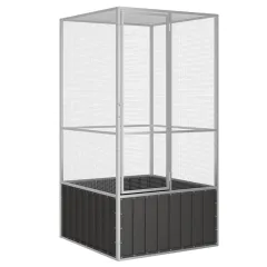 bird cage anthracite 111x107x211.5 cm Galvanized bird cage - Anthracite - View 1