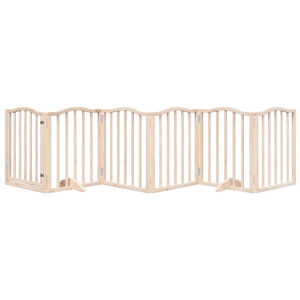   6-piece dog gate with door, foldable, 300 cm