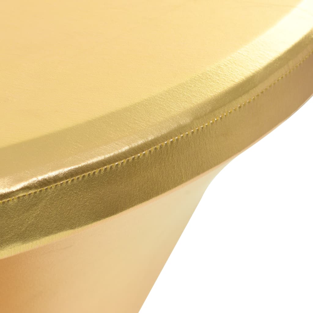   2-piece stretch tablecloths, golden, 80 cm — foto 2