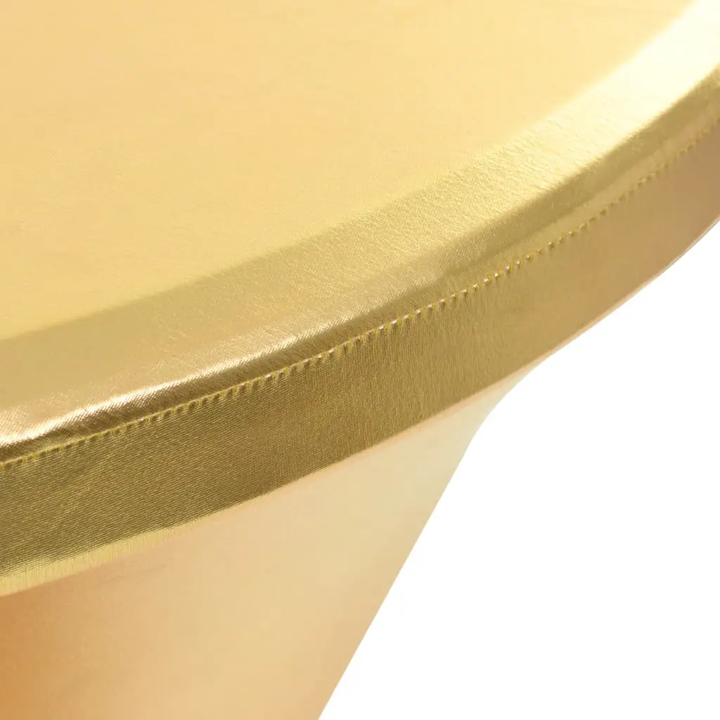 2-piece stretch tablecloths, golden, 80 cm