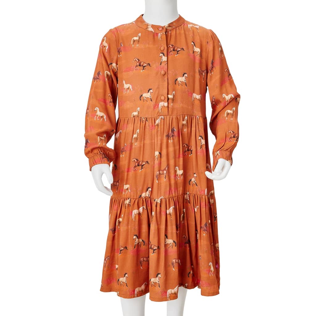 Children's dress cognac size 116