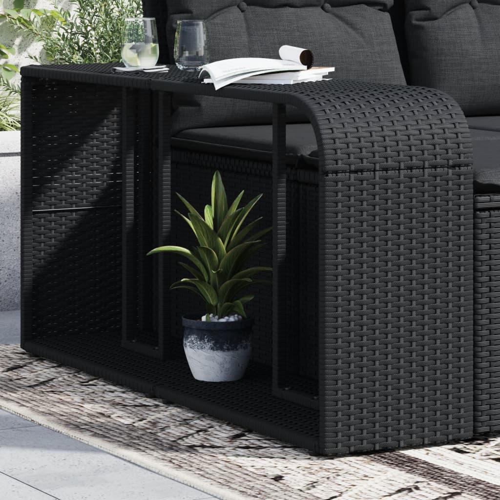   Storage Shelves, 2 pcs. Poly Rattan,   Outdoor Shelves