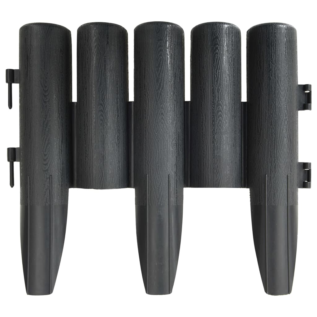   lawn edging, 36 pieces, anthracite, 10 m, PP