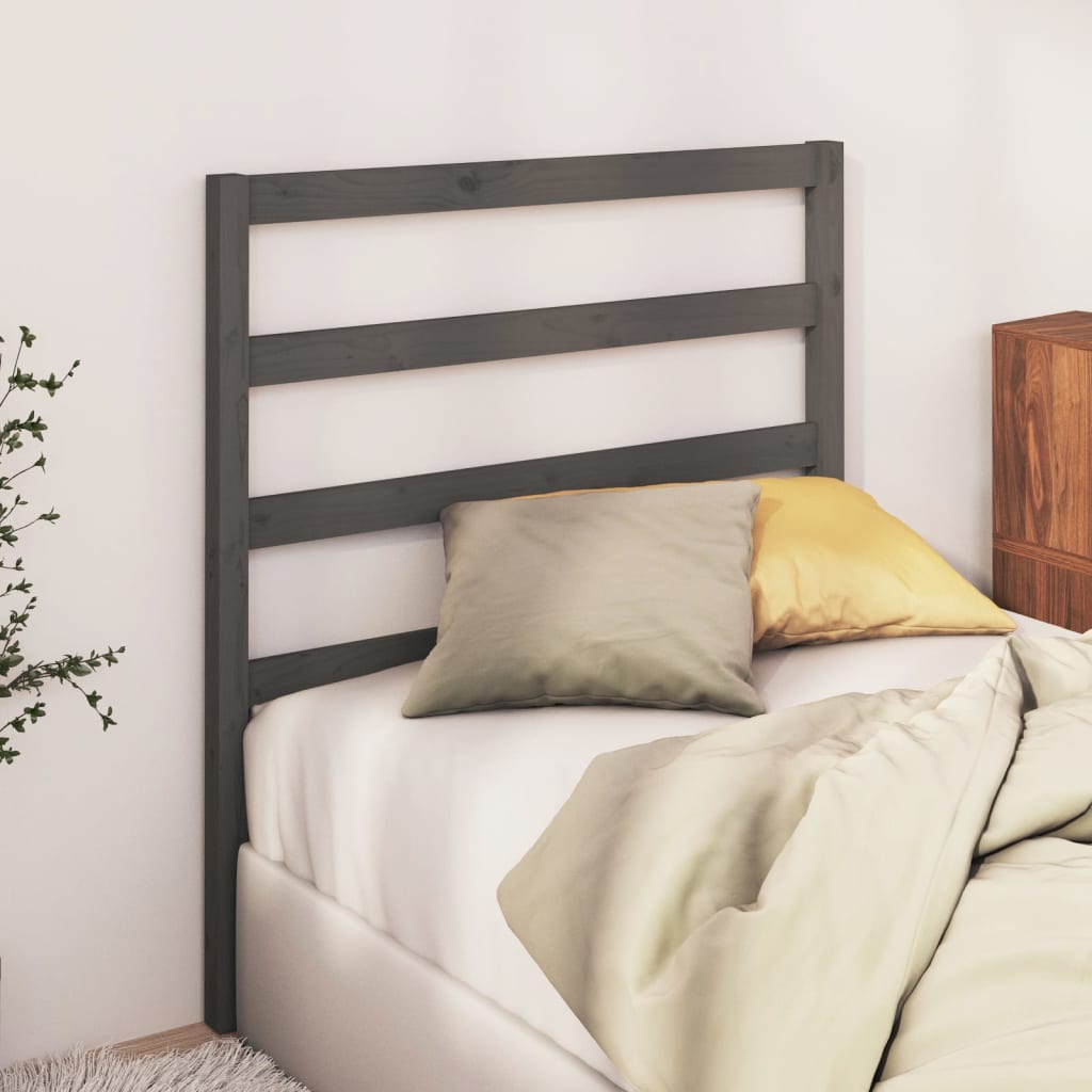 Simple Gray Wood Headboard