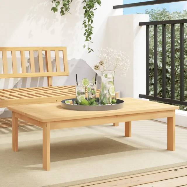Garden Table Solid Acacia Wood Brown - Shop at LoveMi