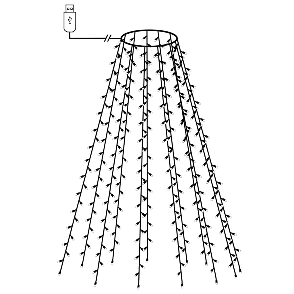   Christmas tree light net with 150 cool white LEDs, 150 cm