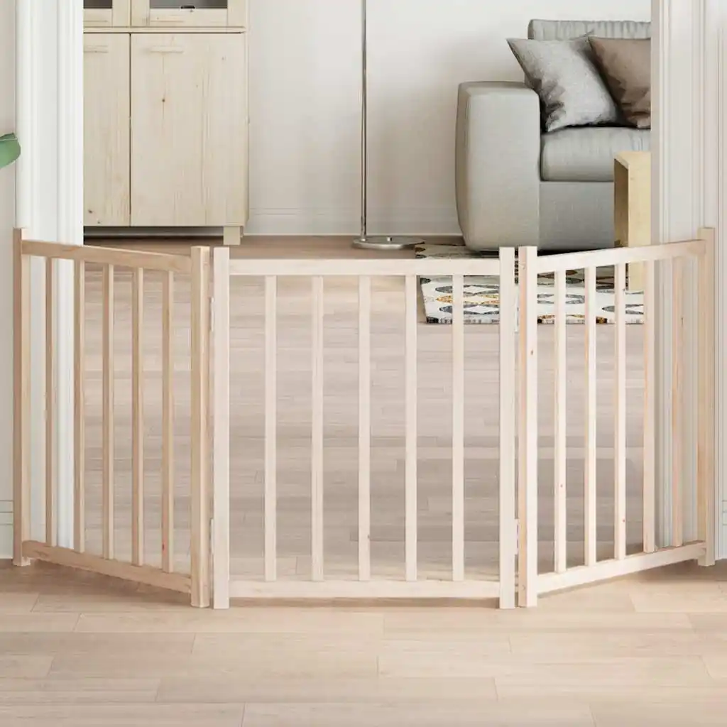 3-piece foldable dog gate, 150 cm, solid