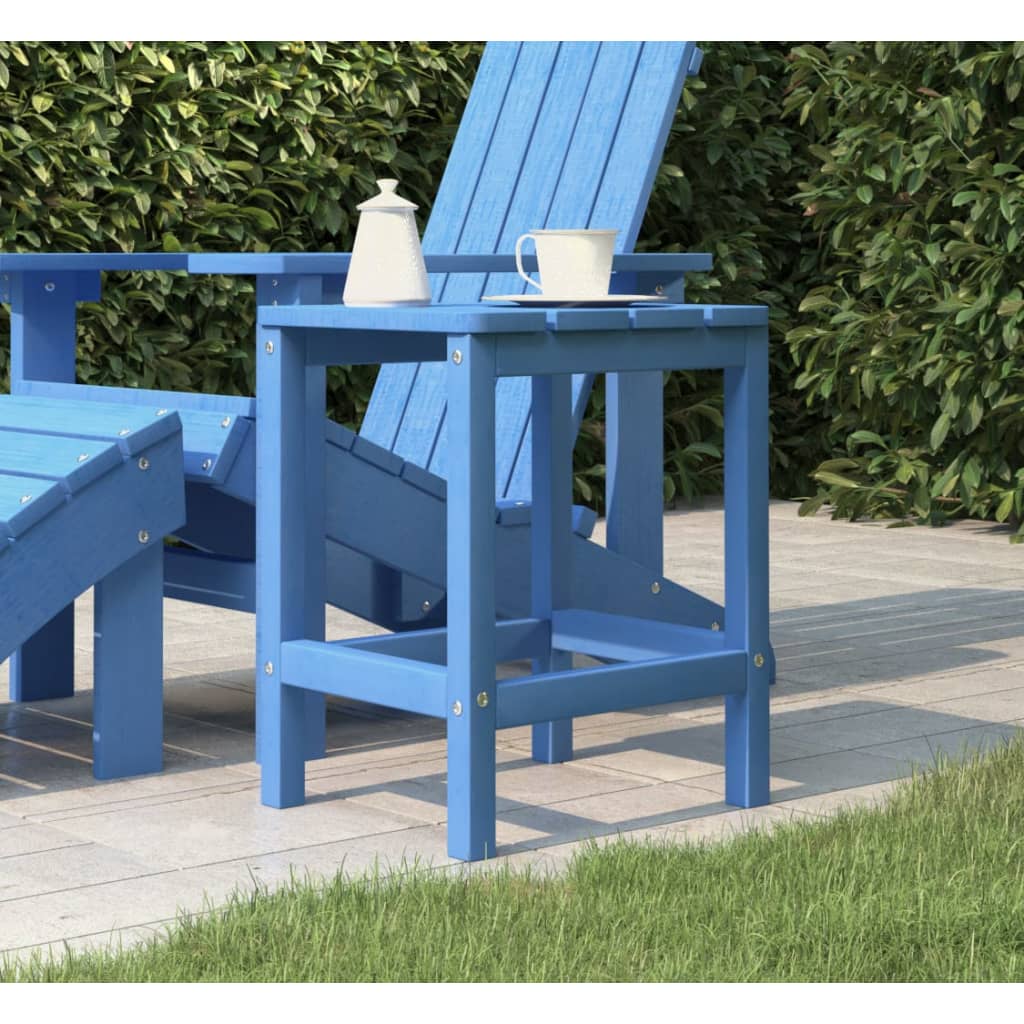 Adirondack Garden Table, Sea Blue, 38x HDPE Aqua Blue - Shop at LoveMi