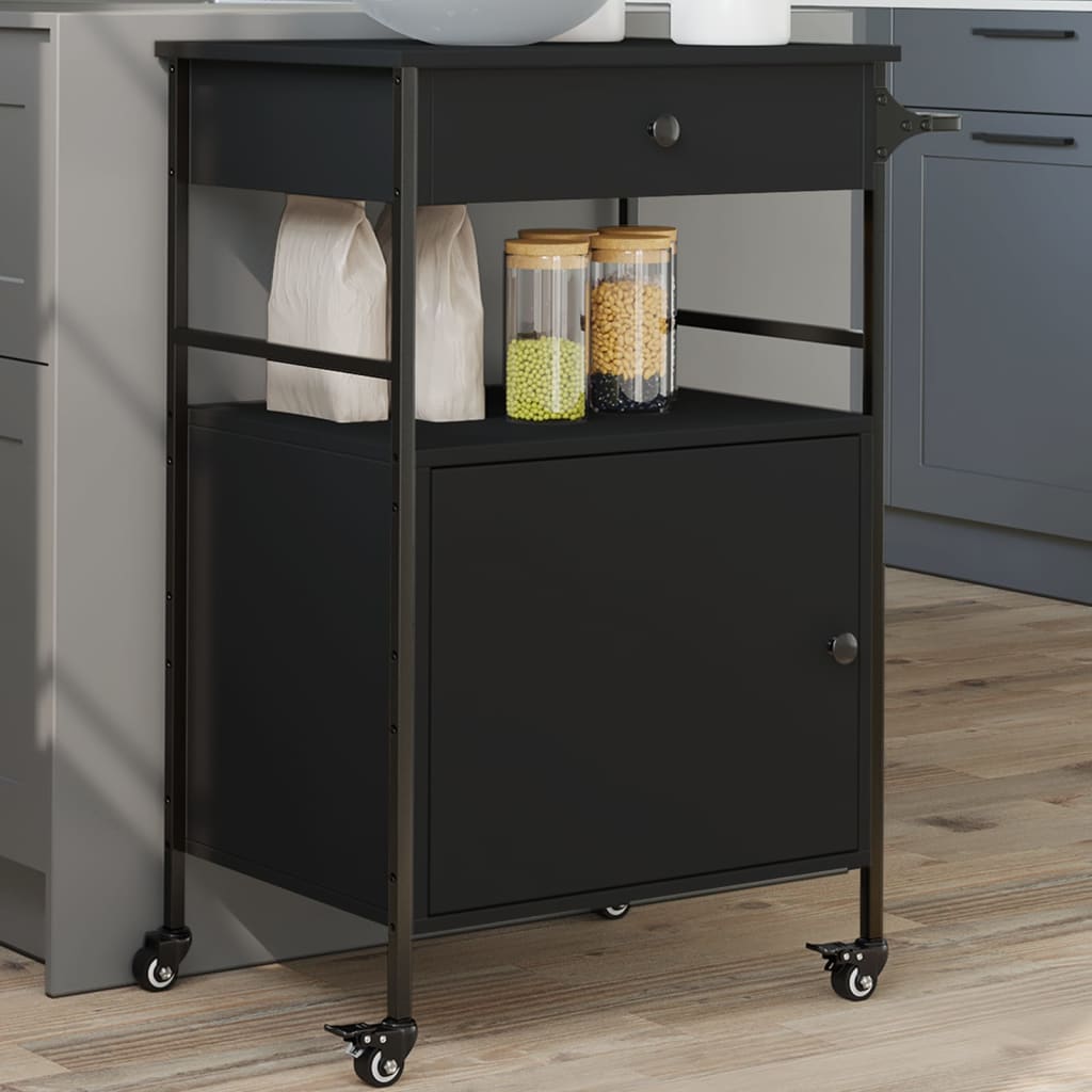   Kitchen Trolley 56x43x89.5 cm Wood-based material   Kitchen Trolley Artisan