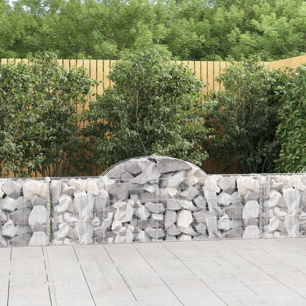   Gabion with High Arch 200x30x60/80 cm Galvanized Iron