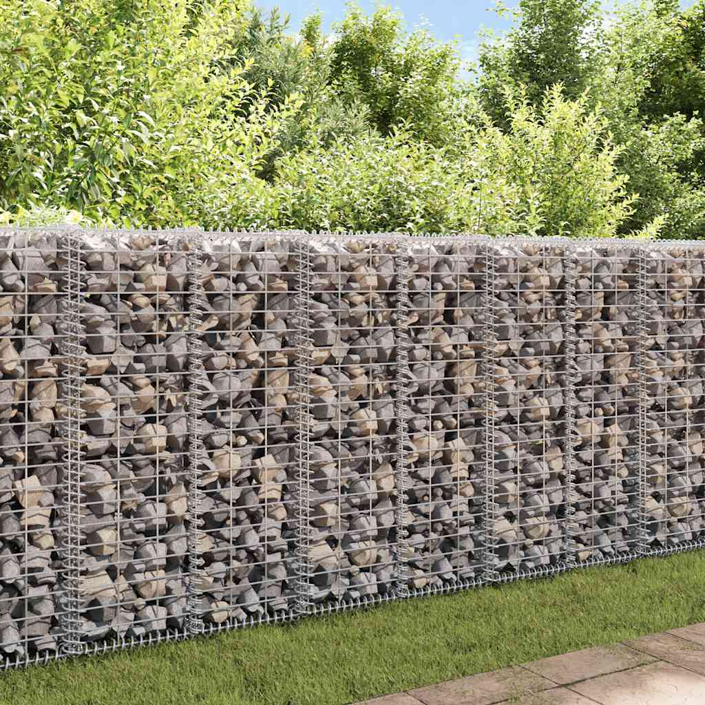 Stone basket gabion with lids Galvanized wire 100×30×30 100 X 30 X 30 Cm - Shop at LoveMi