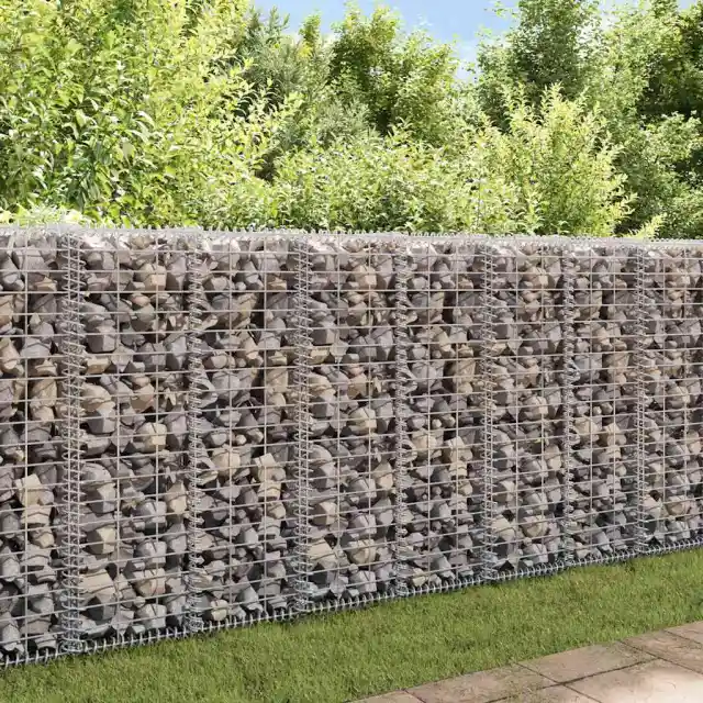 Stone basket gabion with lids Galvanized wire 100×30×30 100 X 30 X 30 Cm - Shop at LoveMi