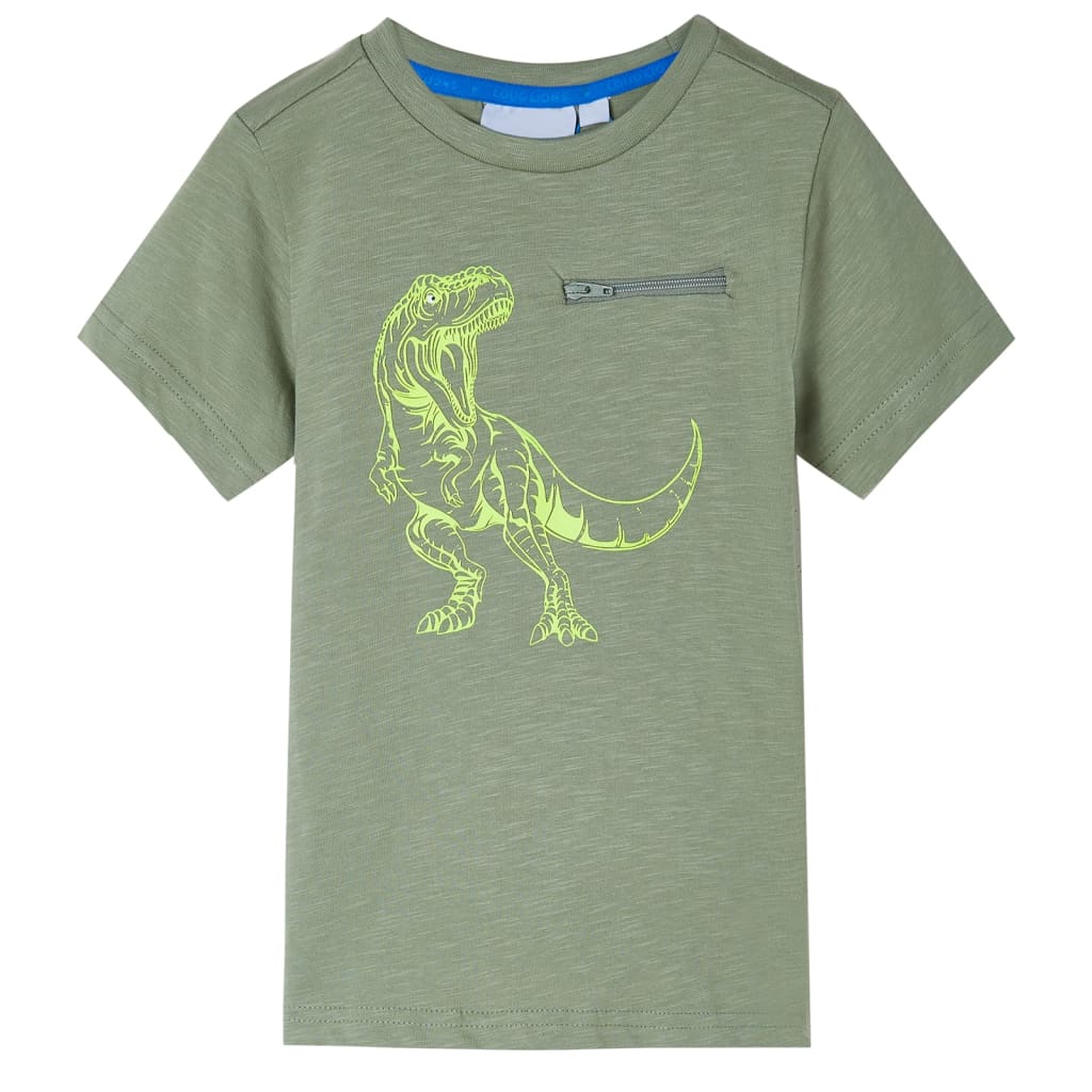 Children's Short-sleeved Shirt, Light Khaki, Size 104 Children's Short-sleeved Shirt, Light Khaki, Size 116