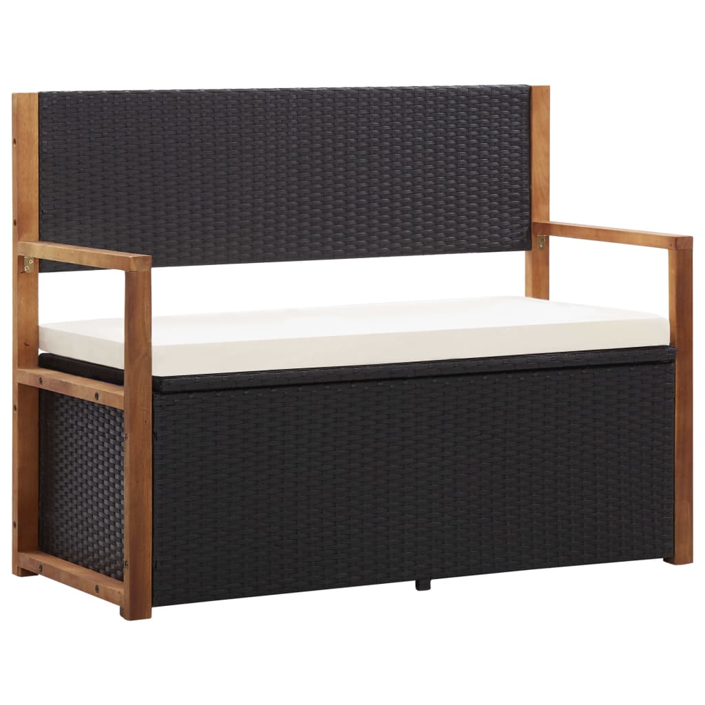   Storage Bench 115 cm Poly Rattan