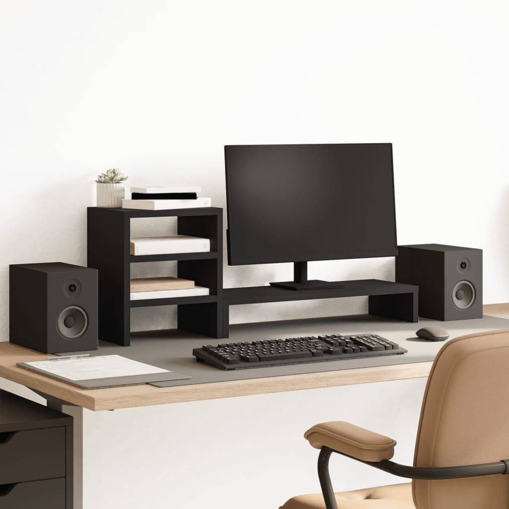 Monitor Stand with Desk Organizer, Wood Material,   Monitor Stand with