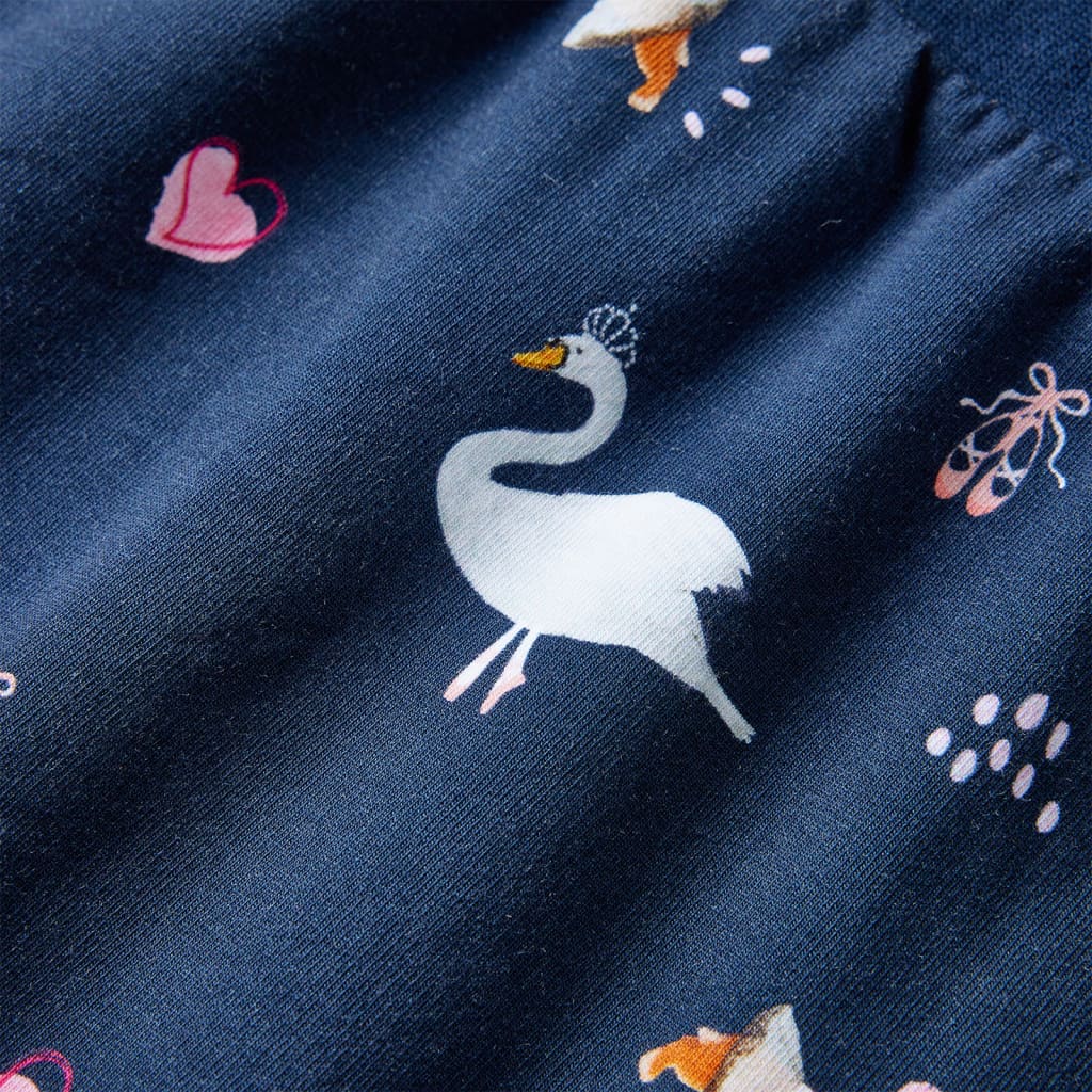 Children's dress with long sleeves, navy blue, size 116