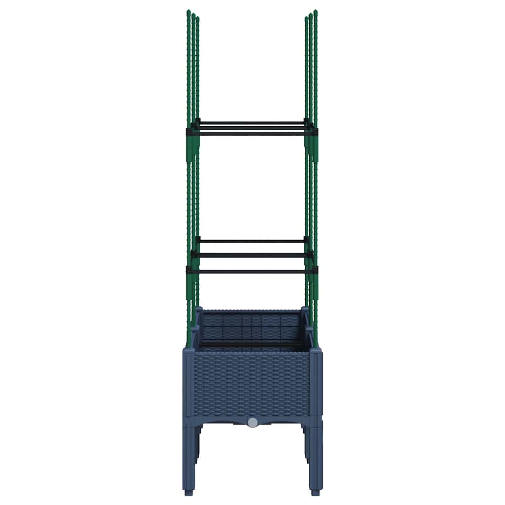 Pflanzkübel aus Polypropylen mit Rankgitter für Kletterpflanzen – Langlebige Gartendekoration_voghion.com