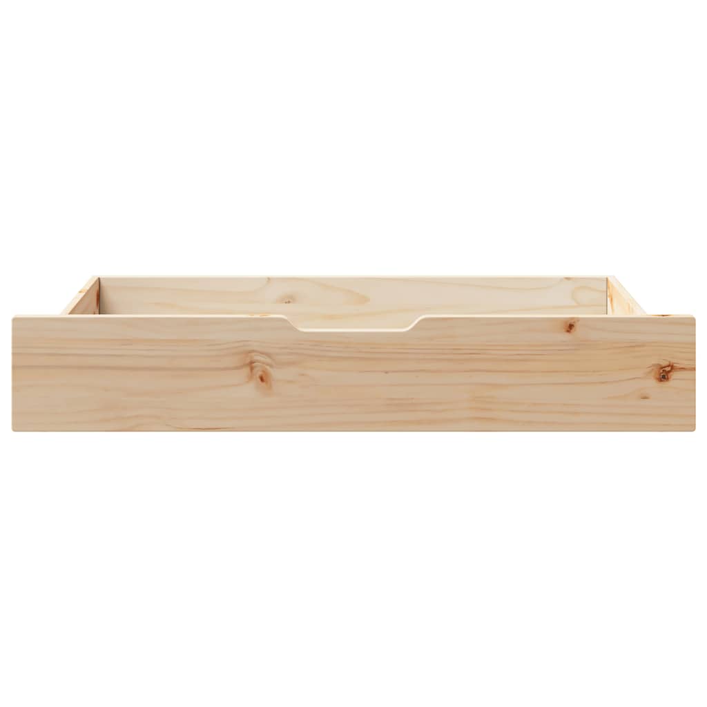   Bed Drawers with Wheels, 2 pcs., 95x Solid Wood