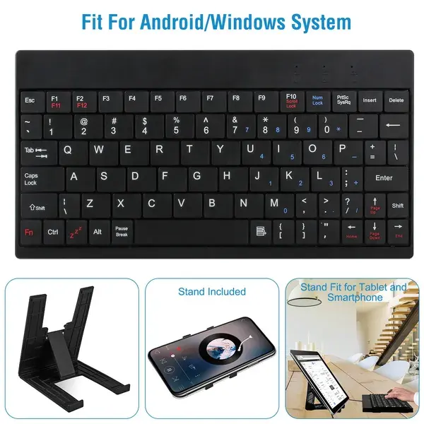 80 Keys Wired Keyboard Mini USB Connector