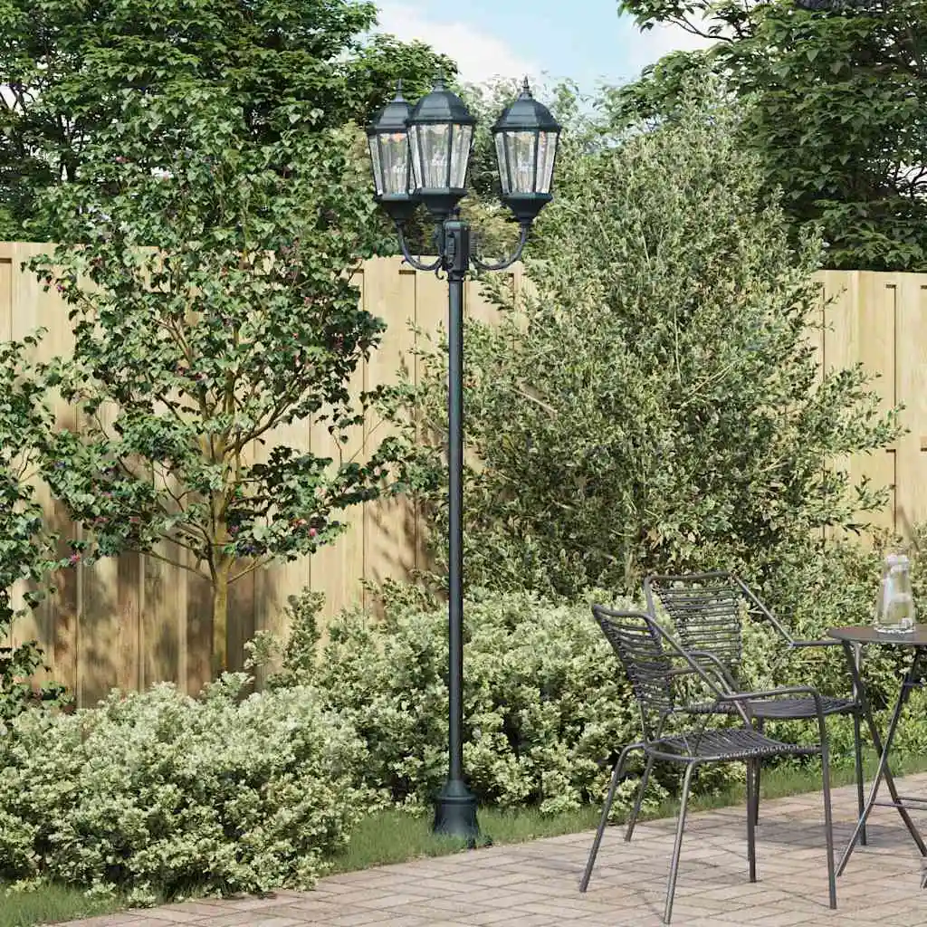 garden light pole dark green
