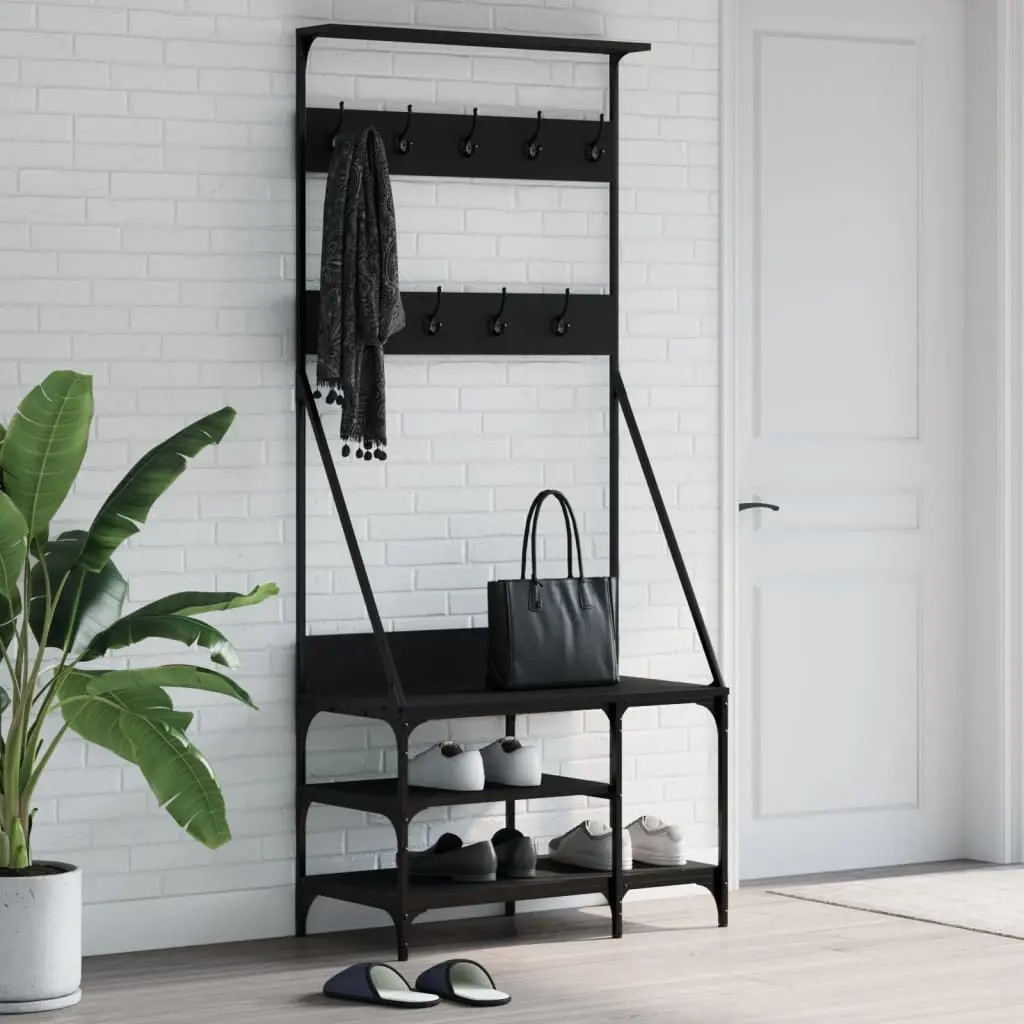 Clothes Rack with Shoe Shelf 80x