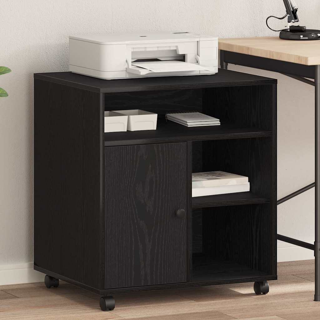 printer stand with wheels 60x   printer stand with – Black oak look