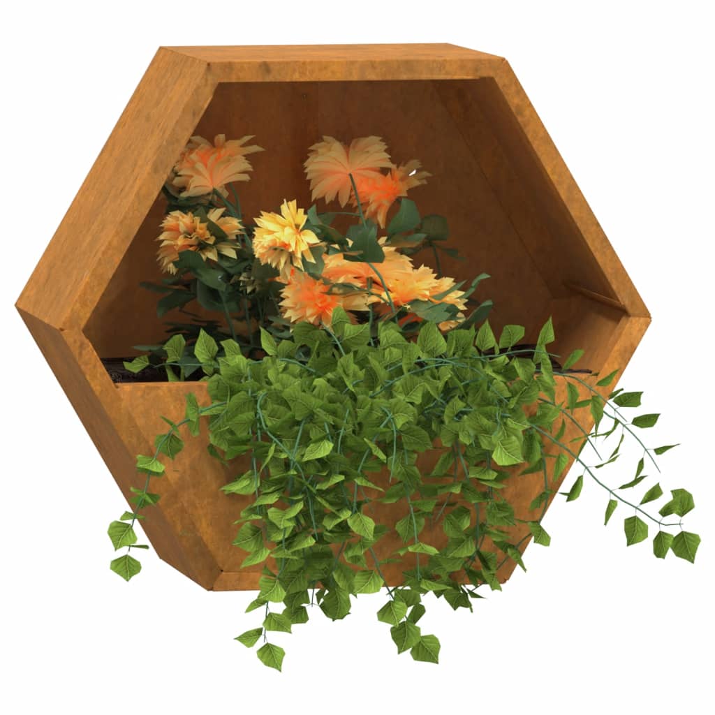 Wall Planter 2 pcs. Rusty Corten Steel 30x Product Image