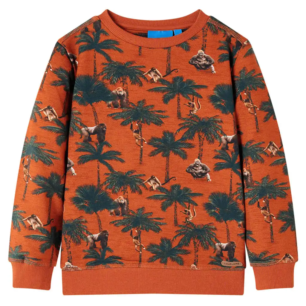 Children's sweatshirt, light rust brown, size 104;