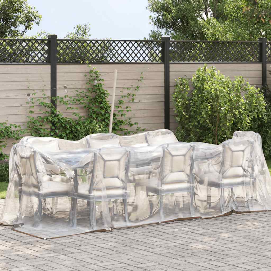 Transparent Tarpaulin with Eyelets 2×5 m Polyethylene