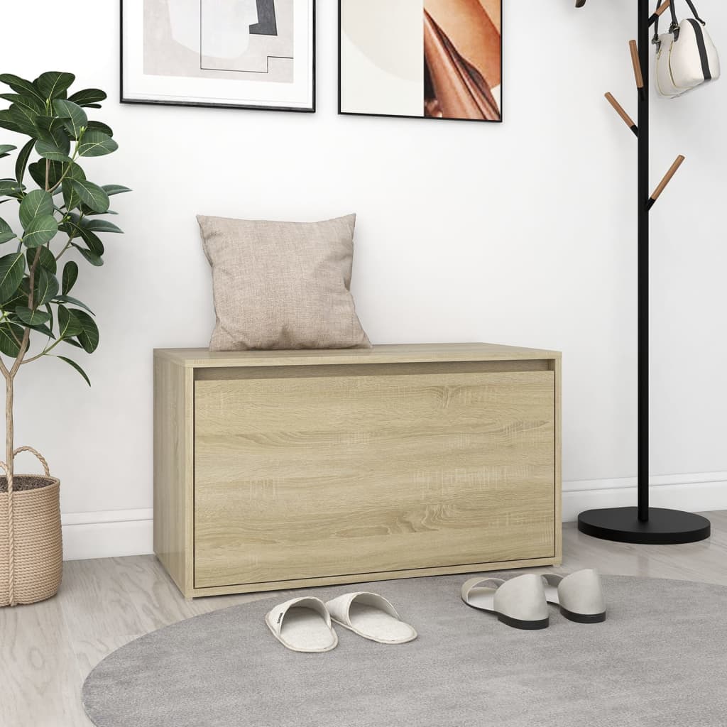 Hallway Bench 80x Wood based material Hallway Bench 80x Wood based material Sonoma Oak - Shop at LoveMi