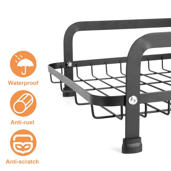 2-Tier Dish Drying Rack For Kitchen Counter Space Saving Rustproof Dish Rack With Drainboard Detachable Kitchen Drainer Organizer Set_voghion.com