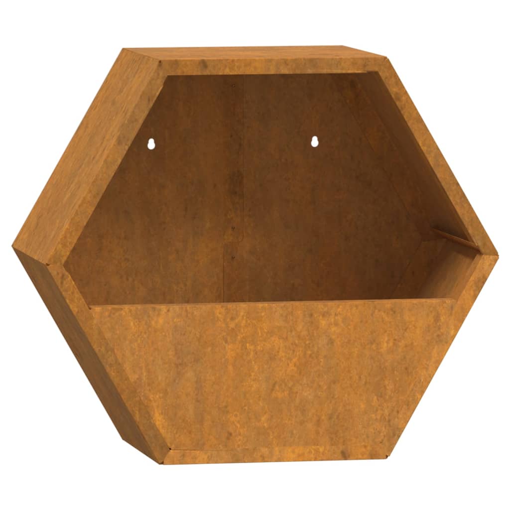 Wall Planter 2 pcs. Rusty Corten Steel 30x Product Image