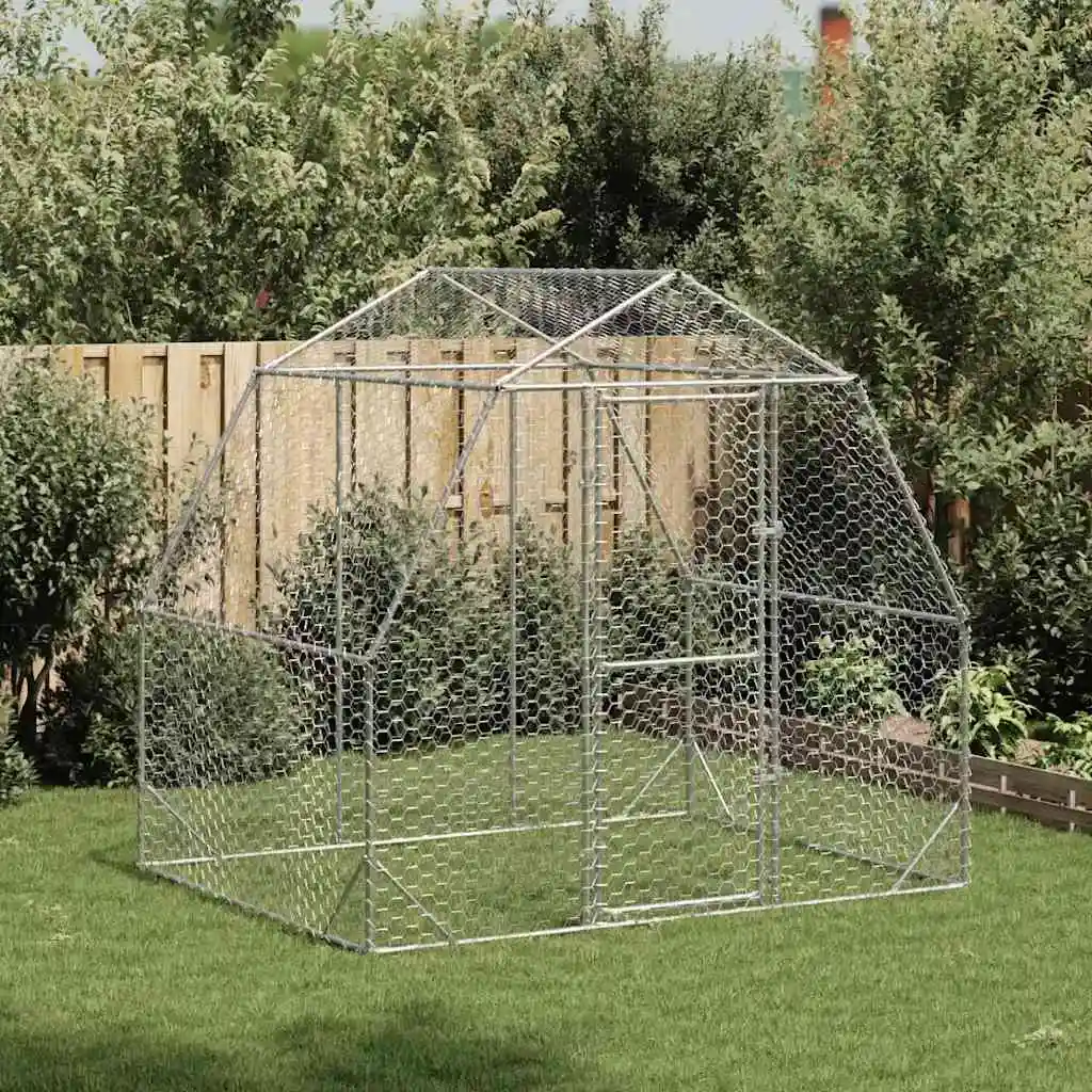 Chicken Coop 2.5x2x2.25 m Galvanized