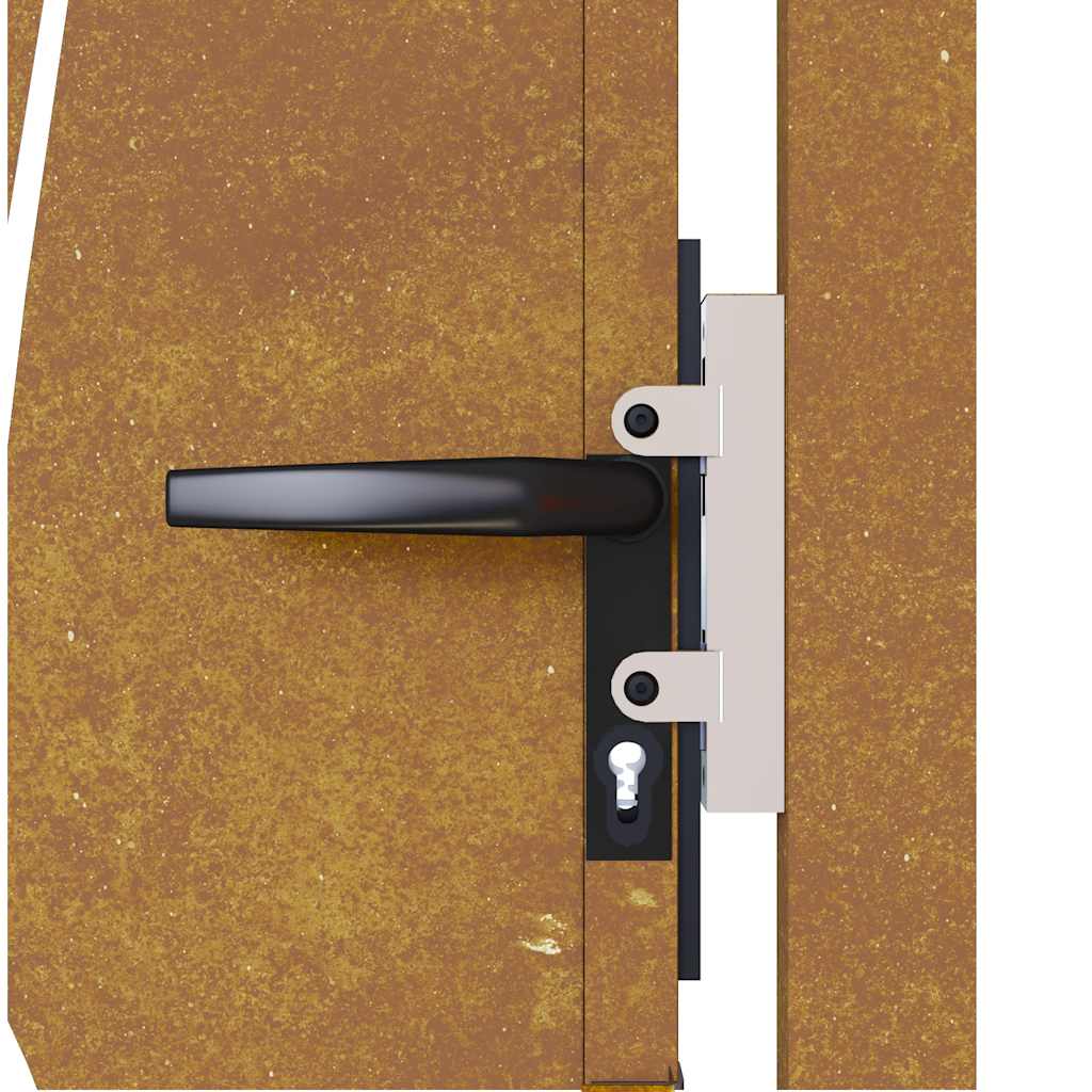 Elegantes Gartentor aus Cortenstahl mit rostbeständiger Oberfläche_voghion.com