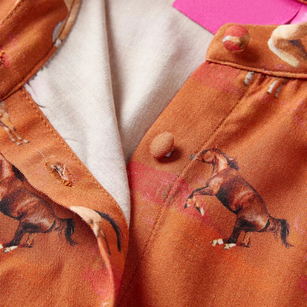 Children's dress cognac size 116