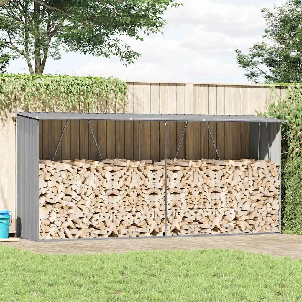 firewood storage made of galvanized steel 330x