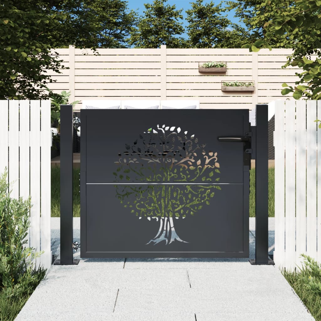   Garden Gate Anthracite Tree Design   Garden Gate Anthracite Tree Design