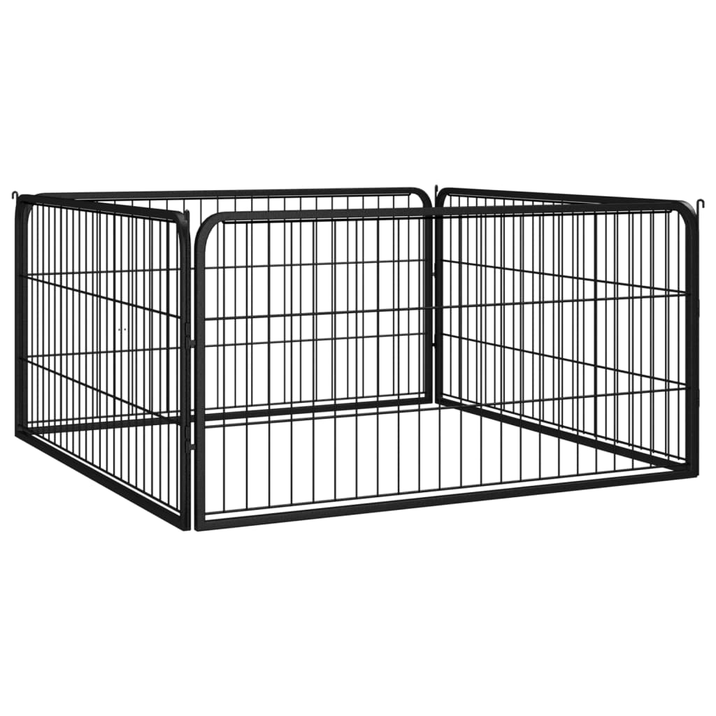 4 piece dog playpen, powder coated 100 X 100 X 50 Cm - Shop at LoveMi