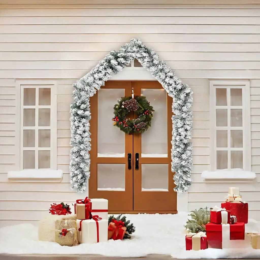 Christmas garland with snow 5 m PVC