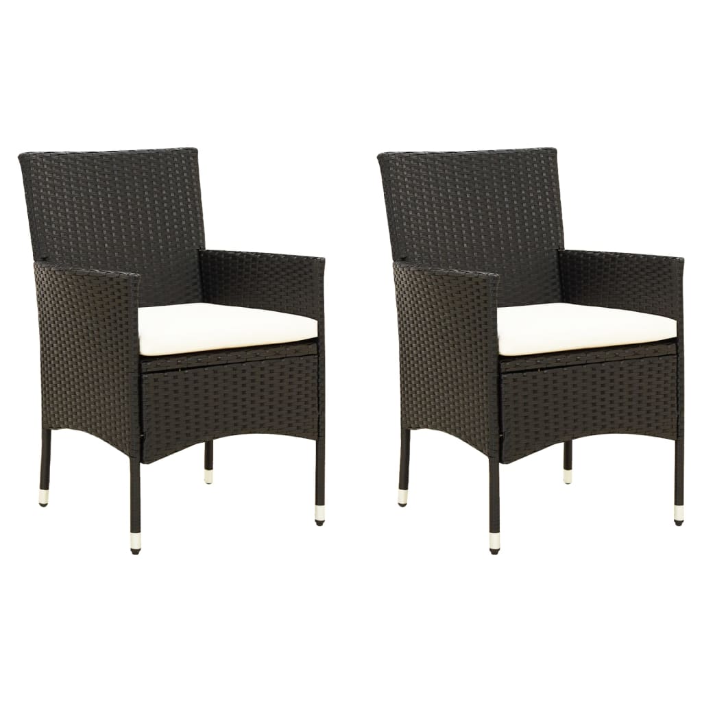 Garden Chairs with Cushions, , Poly Rattan White - Shop at LoveMi