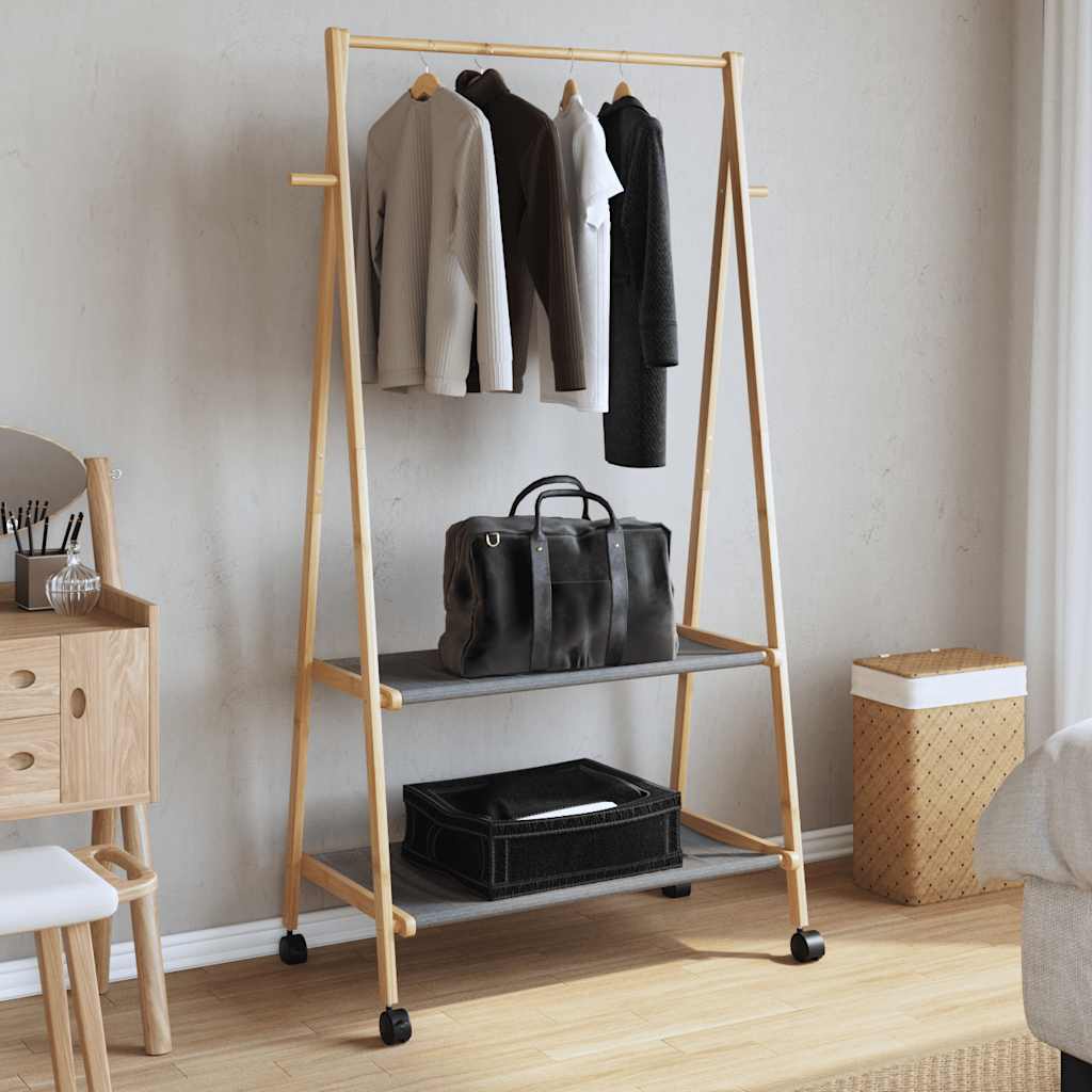   Clothes Rack with Shelves and Wheels 96x45.5x155.5 cm