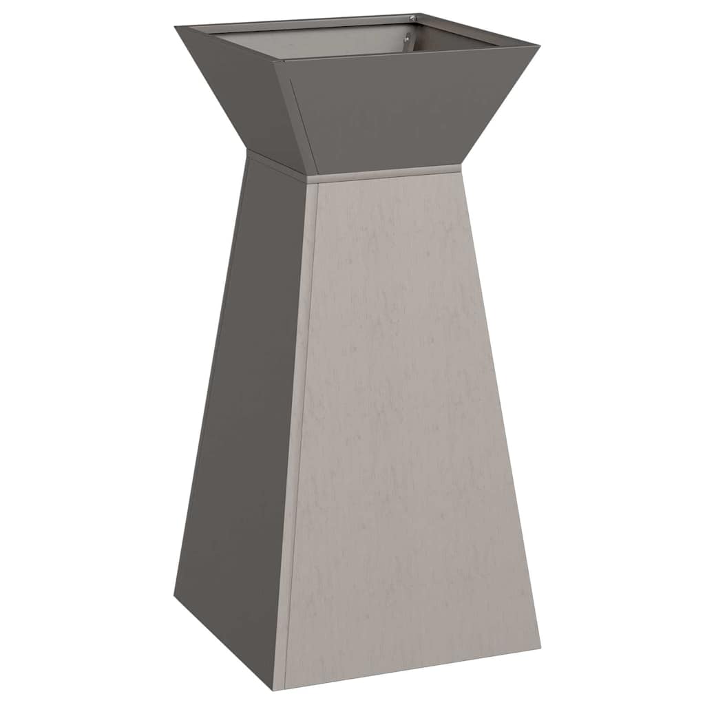 Stahl-Pflanzsäulen-Pflanzgefäß mit trapezförmigem Design für die Gartendekoration und Pflanzenpräsentation_voghion.com